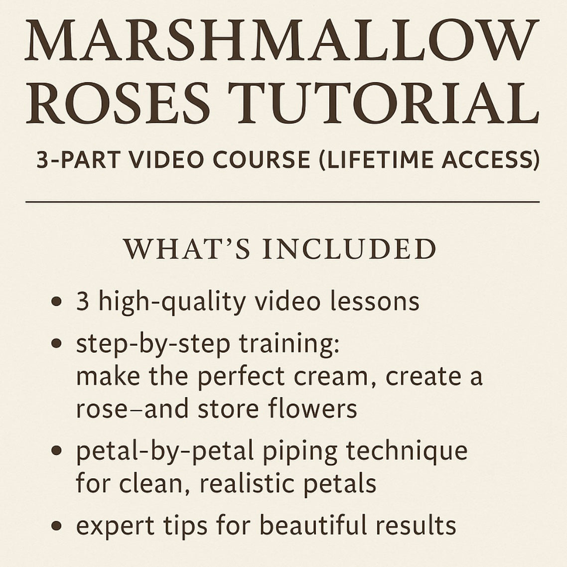 Marshmallow Roses Tutorial