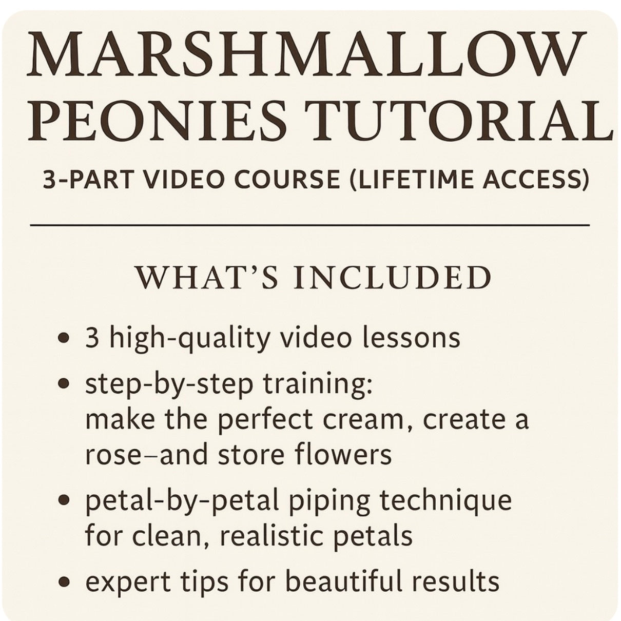 Marshmallow Peony Lesson
